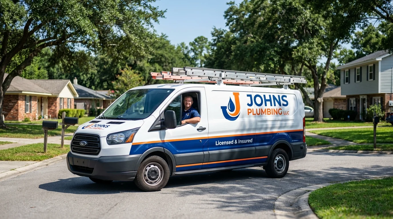Johns Plumbing LLC service van in Westminster, CO